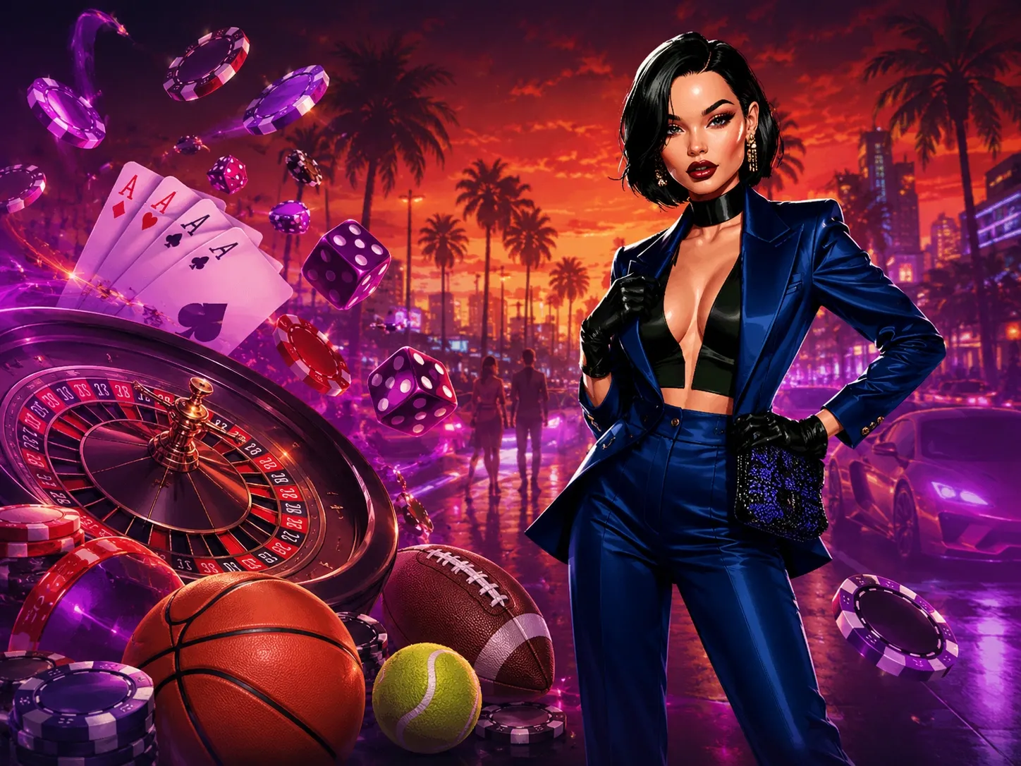 Betting girl golden chips